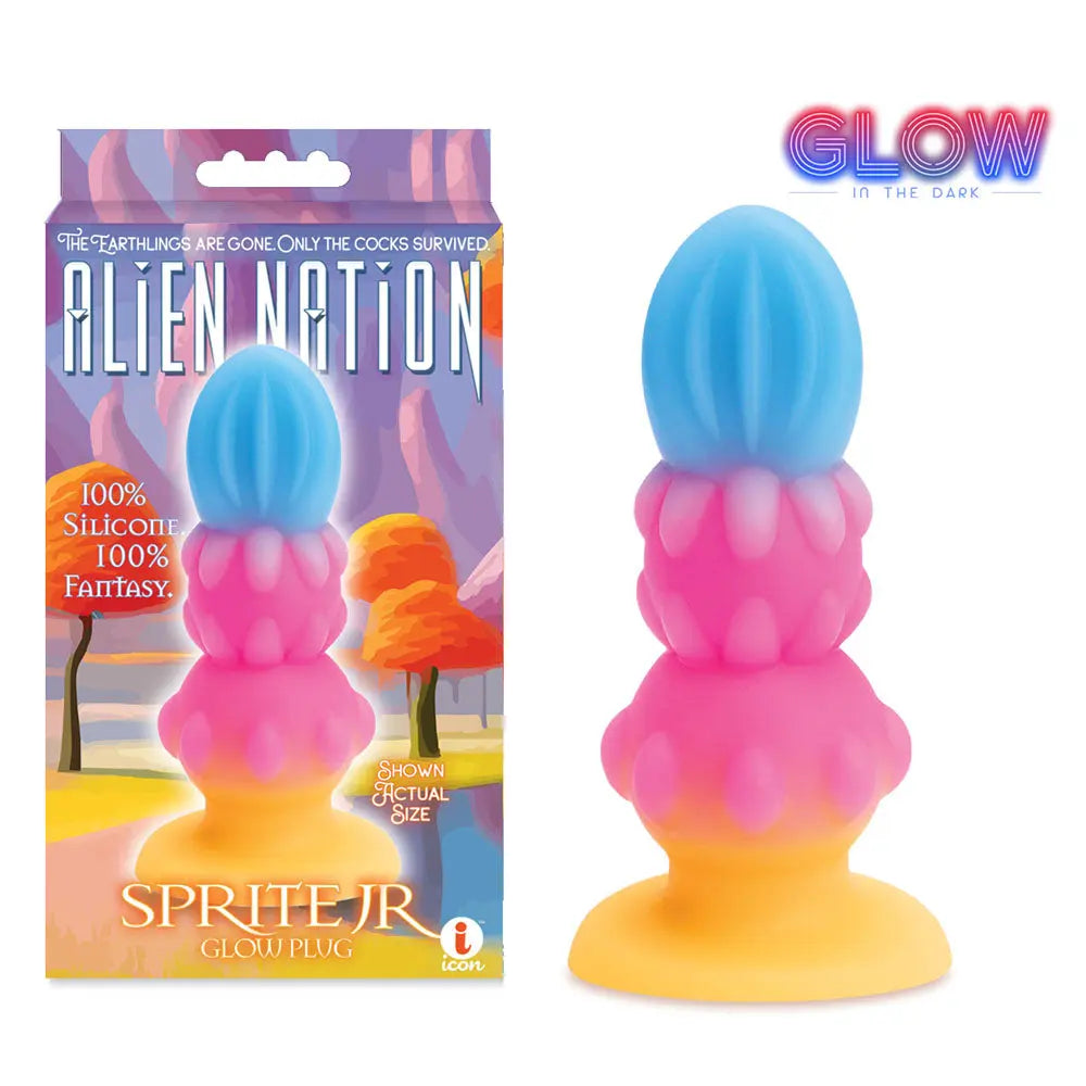 Alien Nation - Sprite Jr. - Glow in Dark  10.8 cm Fantasy Anal Plug Icon Brands Discreet Intimate Essentials.