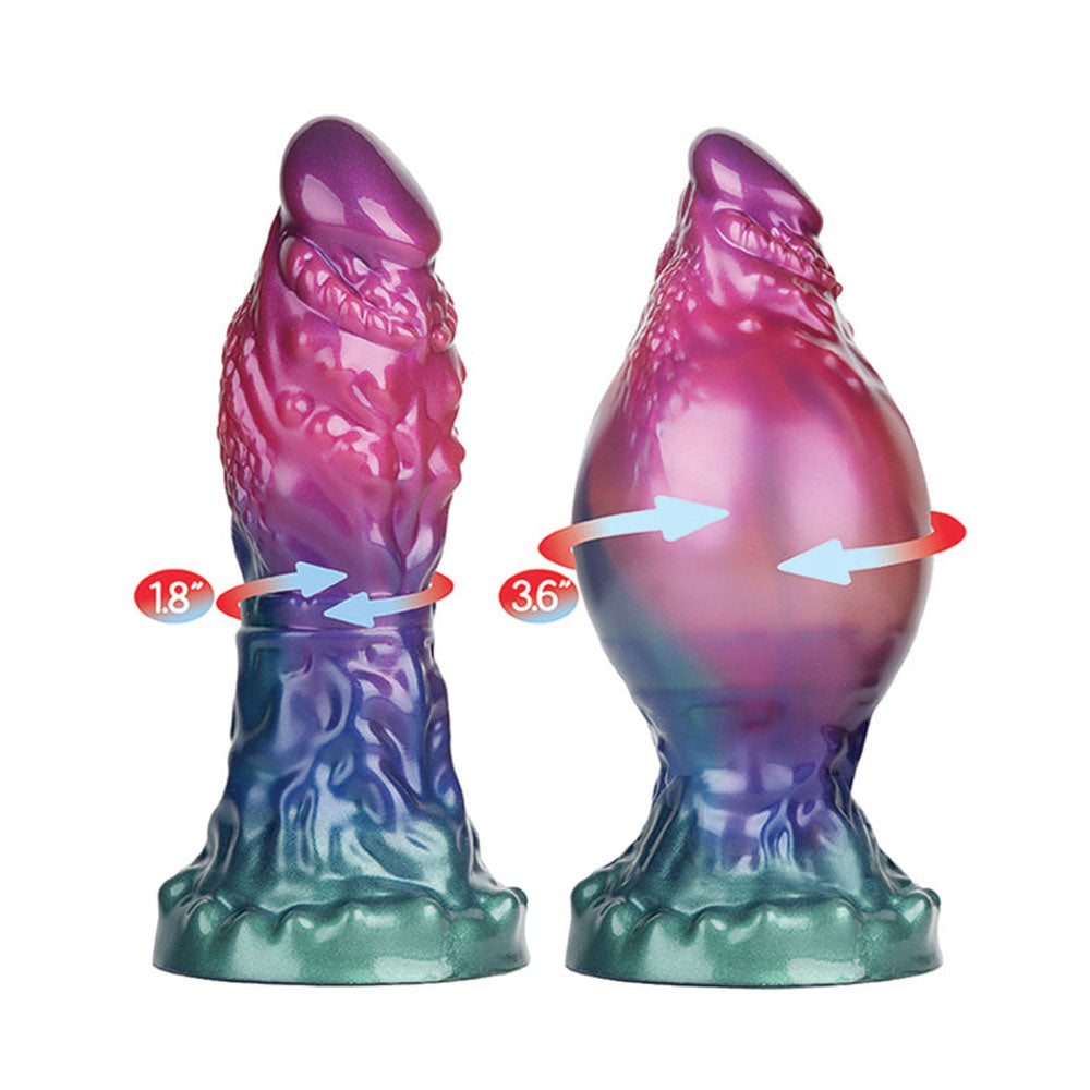 Alien Nation Expandor inflatable fantasy dildo with expanding features, showcasing vibrant colors and unique design.