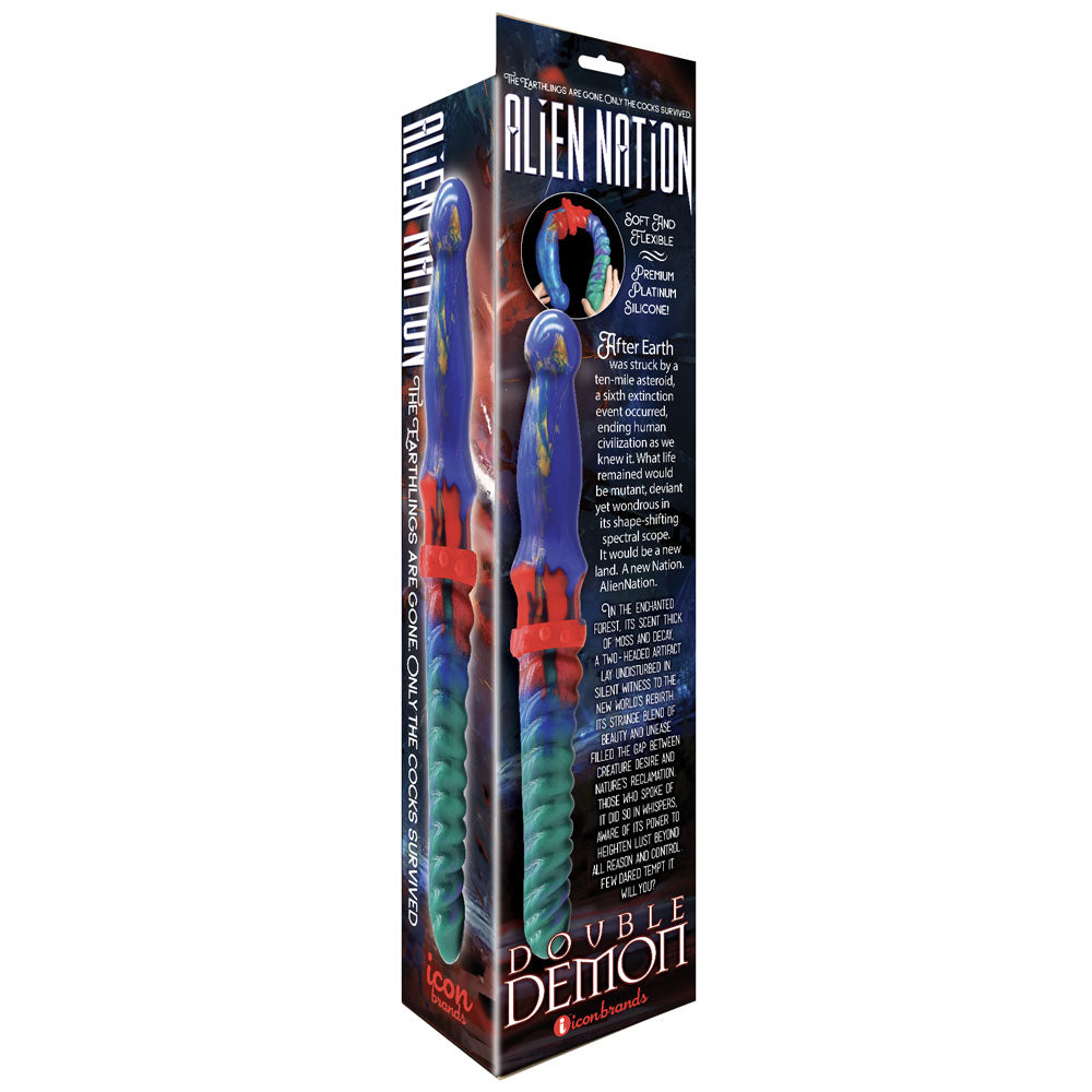 Alien Nation - Double Demon - 35 cm Fantasy Double Dildo packaging showcasing unique design and features