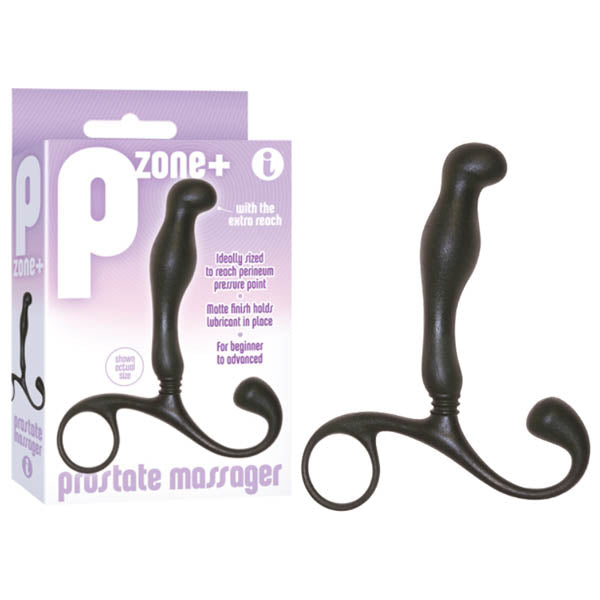P-Zone + Prostate Massager -  10 cm Prostate Massager in packaging for easy use and ergonomic design.