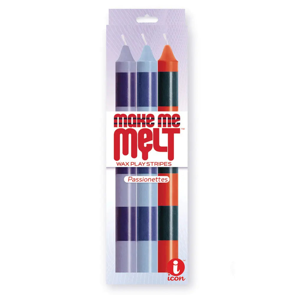 The 9's Make Me Melt Drip Candle 3-Pk, Passionettes - Passion  Drip Candles - 3 Pack Icon Brands Discreet Intimate Essentials.