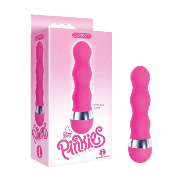 The 9's Pinkies, Curvy -  11.4 cm (4.5'') Vibrator Icon Brands Discreet Intimate Essentials.