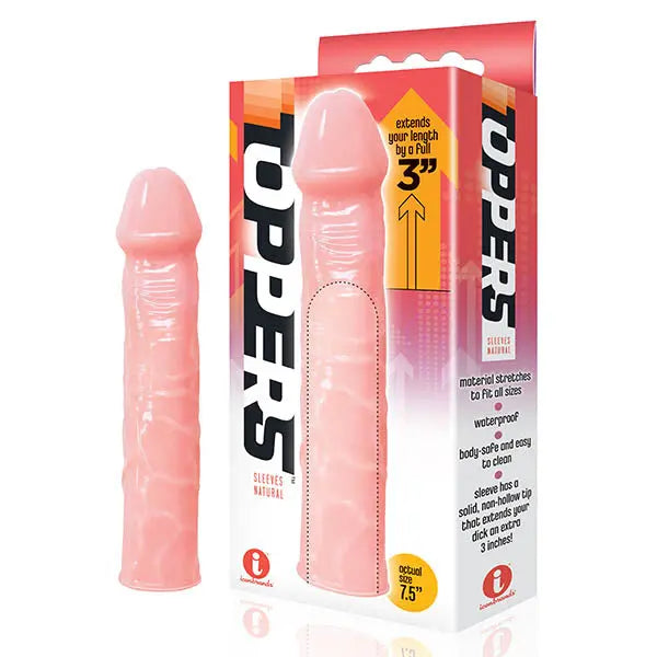 Affordable quality The 9's Toppers -  7.6 cm (3'') Penis Extension Sleeve  from Icon Brands by Discreet Intimate Essentials with Discreet Delivery 