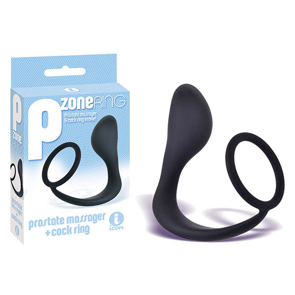 The 9's P-Zone Cock Ring -  Anal Plug with Cock Ring, silicone prostate massager and cock ring in one.
