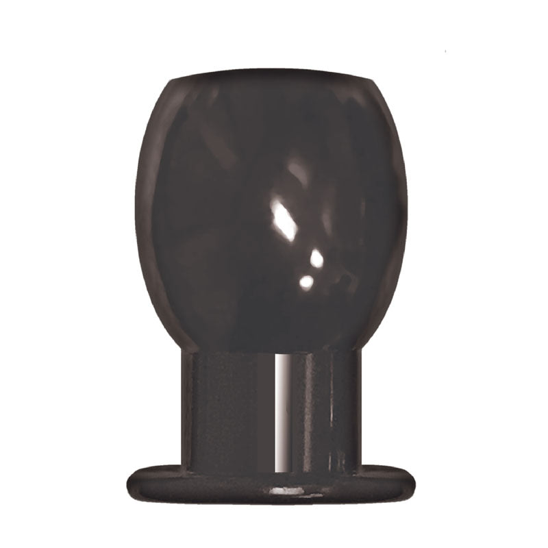 The 9's Port Hole, Hollow Butt Plug -  Hollow Butt Plug, sleek black design for intimate play and comfortable insertion.