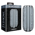 Jack-It Stroker - Smoke Stroker product packaging with ridged texture and sleek design for enhanced pleasure.