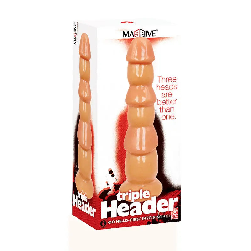 Massive Triple Header - Flesh 3 Dick Head Dildo Icon Brands Discreet Intimate Essentials.