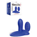 Adam & Eve THE MIDNGHT RIDER - USB Rechargeable Thrusting Vibrating Grinder with Remote Control next to its packaging.