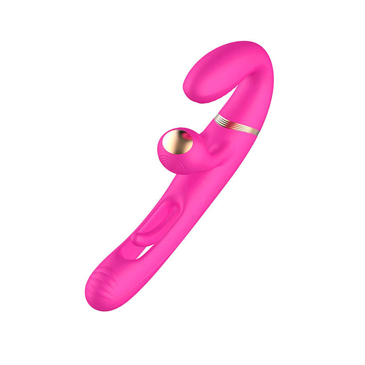 Adam & Eve ORGAZ-OHH-MATIC -  23.5 cm USB Rechargeable Strapless Strap-On with Remote in vibrant pink color.