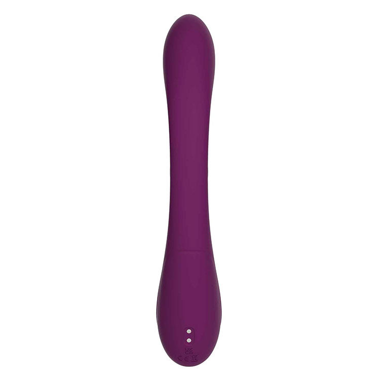 Adam & Eve G-VIBE + - 23 cm USB rechargeable triple stimulating vibrator in purple, featuring a sleek design for enhanced pleasure.
