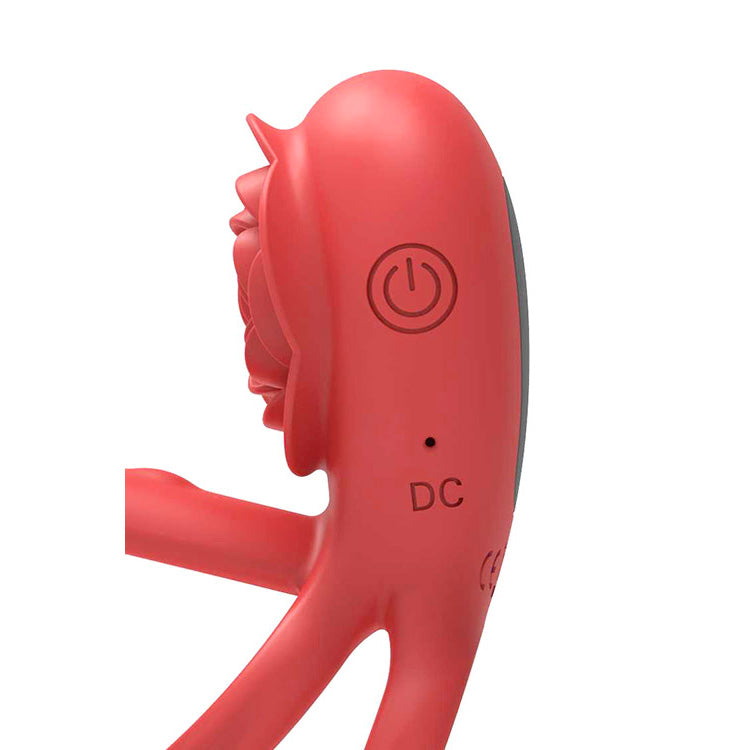 Adam & Eve VIBRATING ROSE GIRTH ENHANCER -  USB Rechargeable Vibrating Cock & Ball Rings