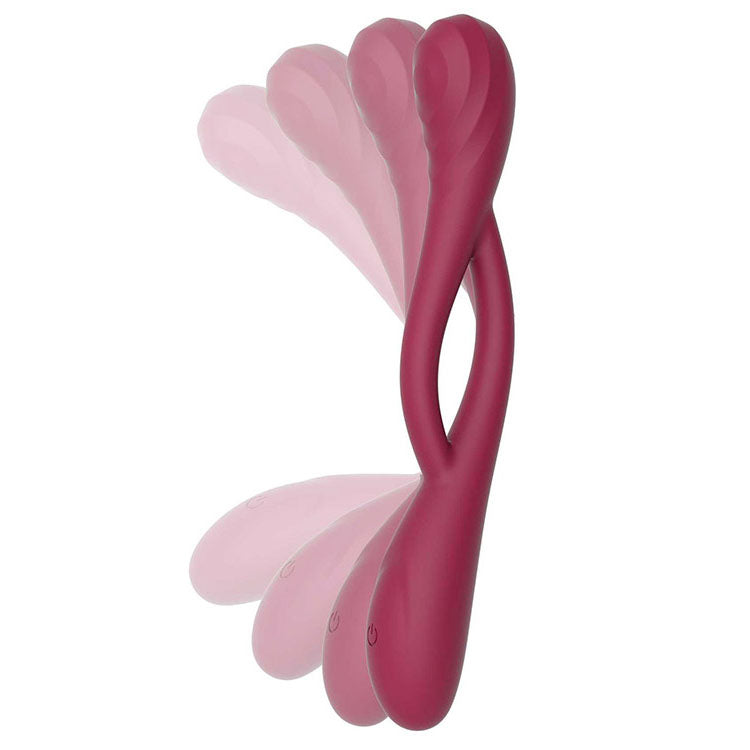 Adam & Eve INFINITY -  USB Rechargeable Bendable Vibrator showcasing multiple flexible positions for personalized pleasure.