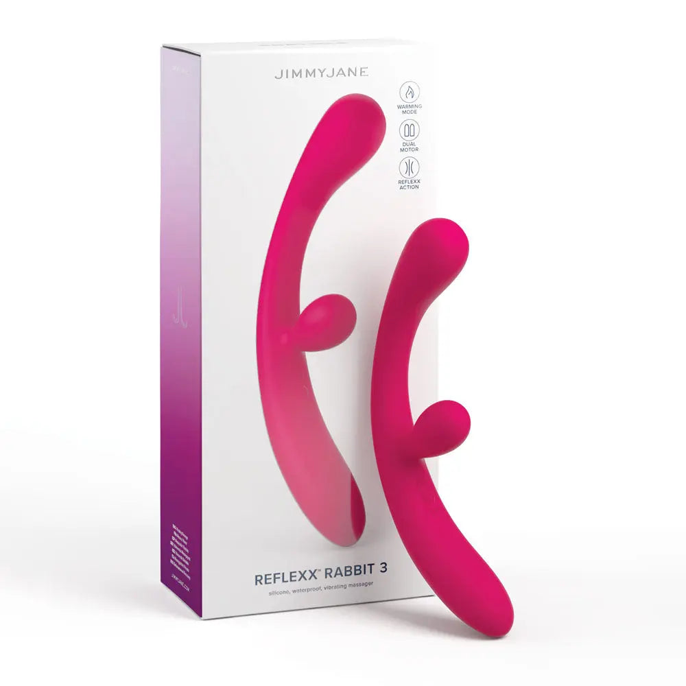 JimmyJane Reflexx Rabbit 3 -  23 cm USB Rechargeable Vibrator JimmyJane Discreet Intimate Essentials.