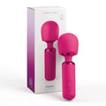 JimmyJane Exona - 18.3 cm USB Rechargeable Massage Wand in a sleek pink design, featured alongside its packaging.