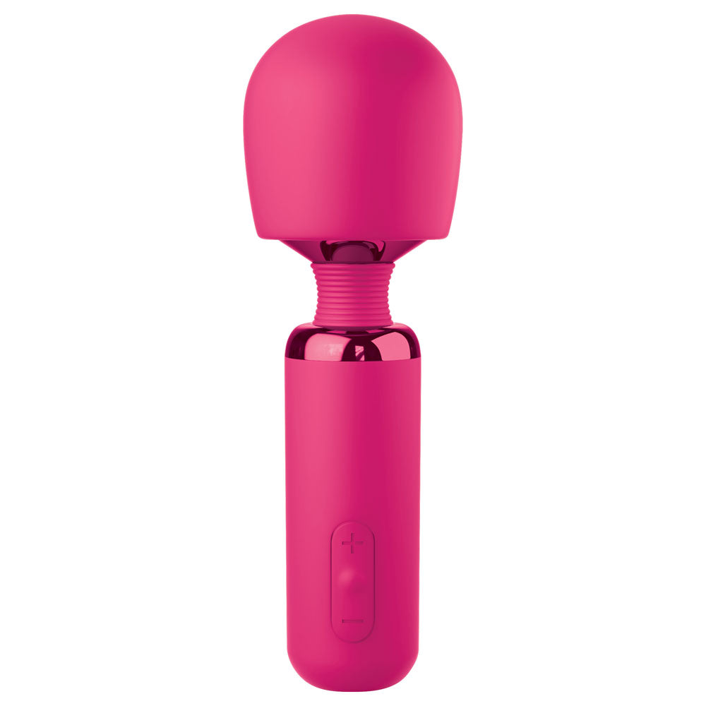 JimmyJane Exona -  18.3 cm USB Rechargeable Massage Wand in vibrant pink with ergonomic design and intuitive controls.