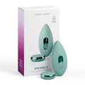 JimmyJane Ascend 3 - Teal 9 cm USB Rechargeable Stimulator with Wireless Remote packaging and product display