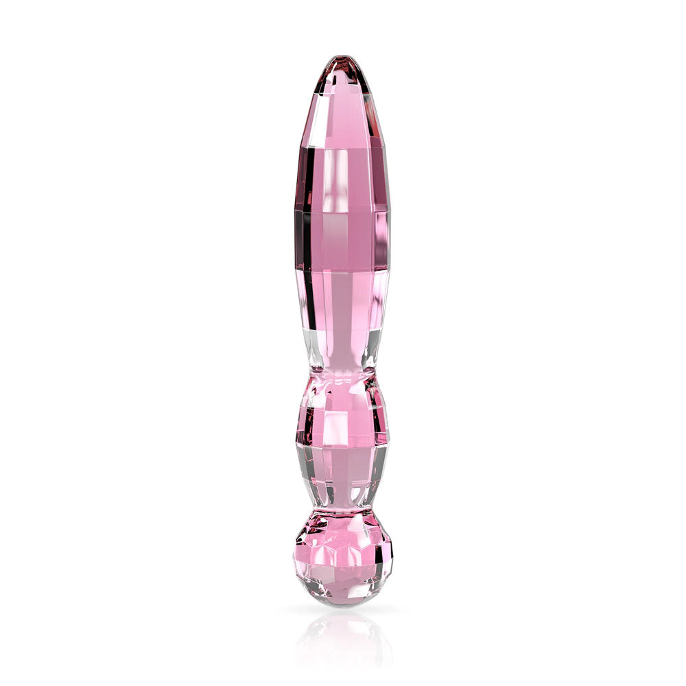 JimmyJane Dillenia Cissus - Clear  Glass 19.5 cm Dildo, a stylish and sensual pink glass dildo for intimate pleasure.