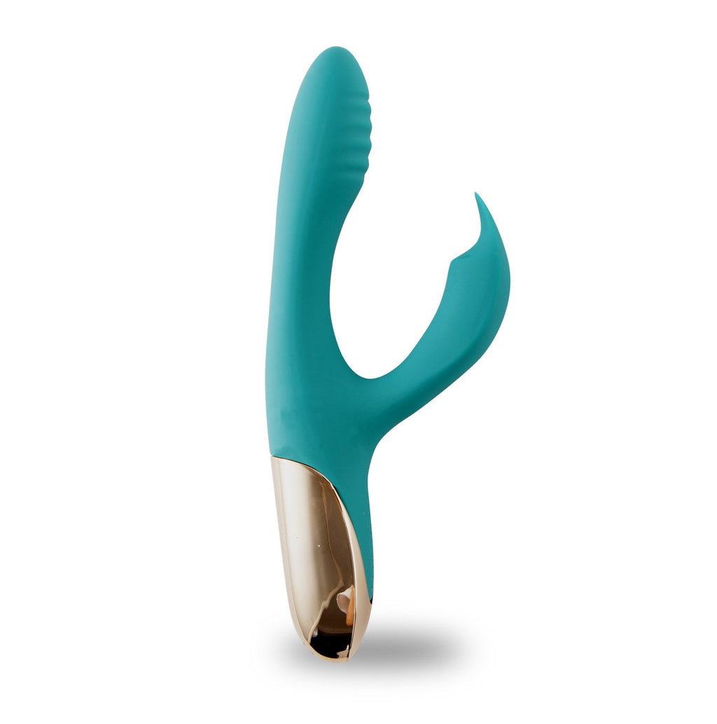 Maia Skyler - 21.6 cm USB Rechargeable Bendable Rabbit Vibrator, designed for pleasure with bendable stem and clitoral stimulation.