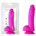 Maia Josi - 20.3 cm Dong in vibrant pink, featuring a strong suction base and soft silicone finish for intimate essentials.