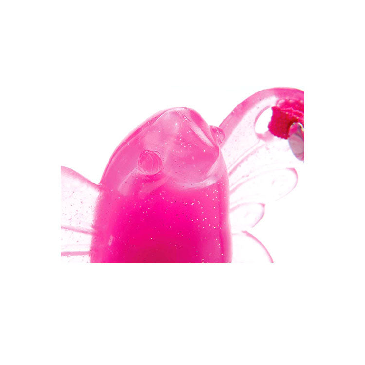 alt_tag: Close-up of the Adam & Eve THE ORIGINAL VENUS BUTTERFLY vibrator, highlighting its pink design and butterfly wings.