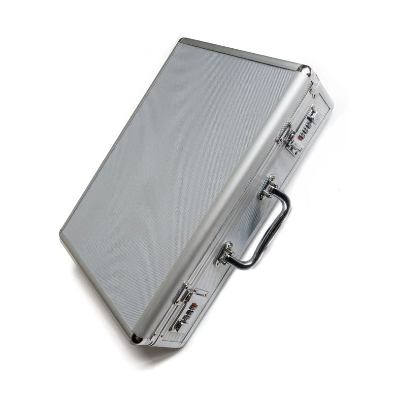 KinkLab Agent Noir Neon Wand Kit - E-Stim Kit - 11 Piece Set in a sleek silver carrying case.