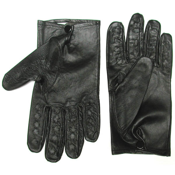 Kinklab Vampire Gloves -  XL Spiked Gloves in black leather with spiked fingertips for sensory play.
