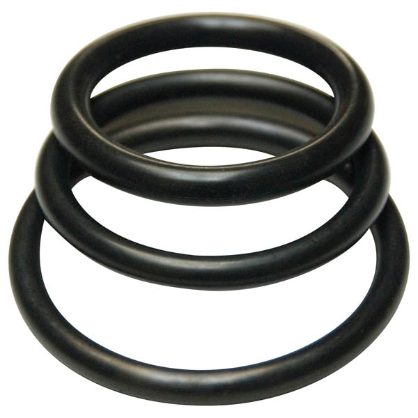 KinkLab Rubber Cock Rings - Rubber Cock Rings - Set of 3 Sizes for intimate essentials and sexy toys for men.