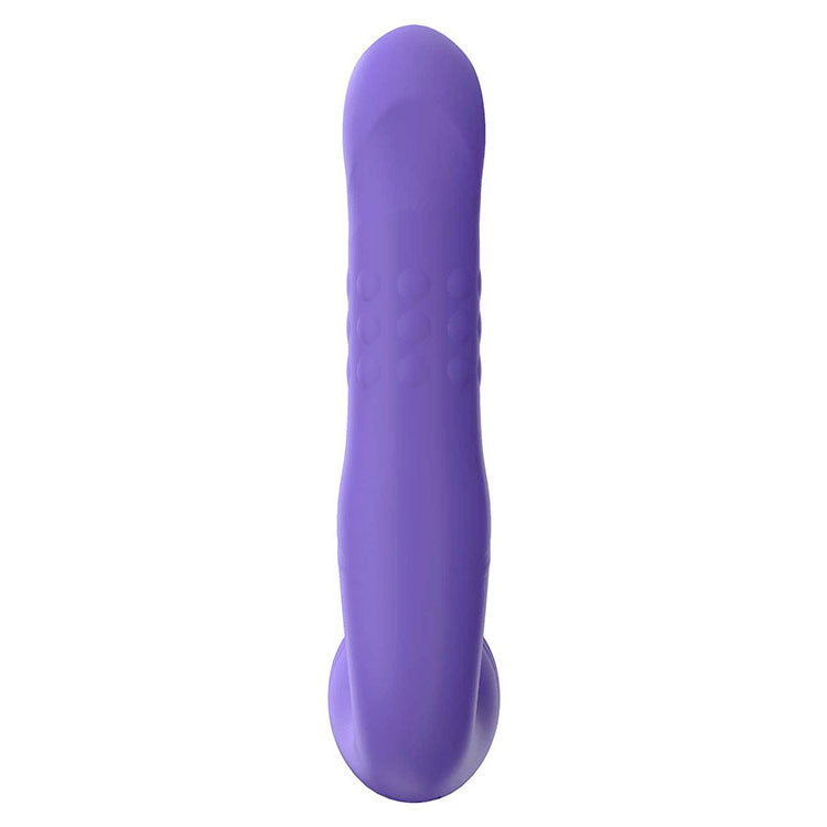 Adam & Eve P-SPOT MILKER -  USB Rechargeable Curling & Pulsating Prostate Massager in purple silicone design.