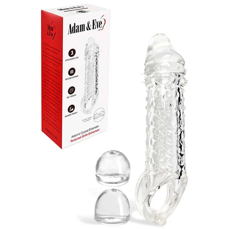 Affordable quality Adam & Eve ADAMS CRYSTAL EXTENDER -  22.9 cm Penis Extender Sleeve with Adjustable Inner  from Adam & Eve by Discreet Intimate Essentials with Discreet Delivery 