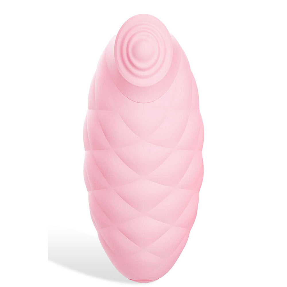 Adam & Eve PILLOW TALK TAPPING -  USB Rechargeable Tapping Clitoral Stimulator in soft pink silicone design.