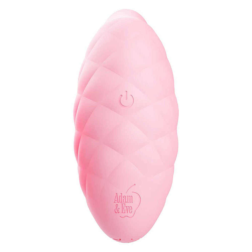 Adam & Eve PILLOW TALK TAPPING - USB Rechargeable Tapping Clitoral Stimulator in soft pink silicone design.