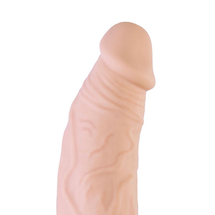 Adam & Eve ADAMS XL VIBRO-SLEEVE -  21.6 cm USB Rechargeable Vibration Penis Extender Sleeve with Remote