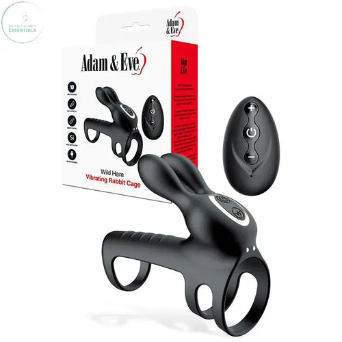 Adam & Eve WILD HARE -  USB Rechargeable Vibrating Penis Cage with Wireless Remote Adam & Eve Discreet Intimate Essentials.