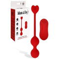 Adam & Eve SWEETHEART Kegel Trainer - USB Rechargeable Vibrating Kegel Balls with Remote, red design and packaging.