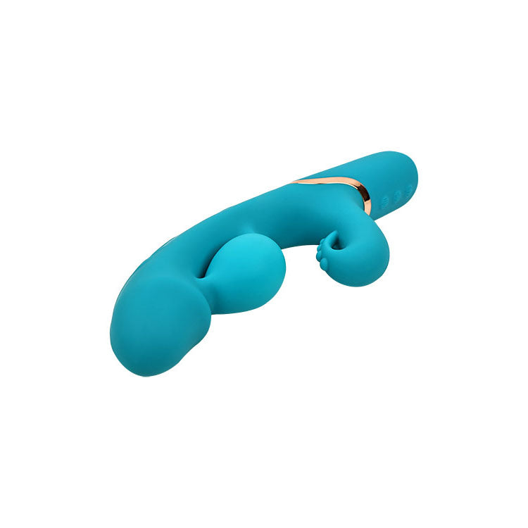Adam & Eve SIRENS EMBRACE - Teal 24 cm USB Rechargeable Inflatable Rabbit Vibrator, perfect for intimate essentials for her.