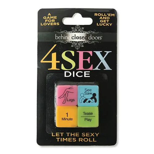 Behind Closed Doors - 4 Sex Dice - Dice Game for Couples Little Genie Discreet Intimate Essentials.