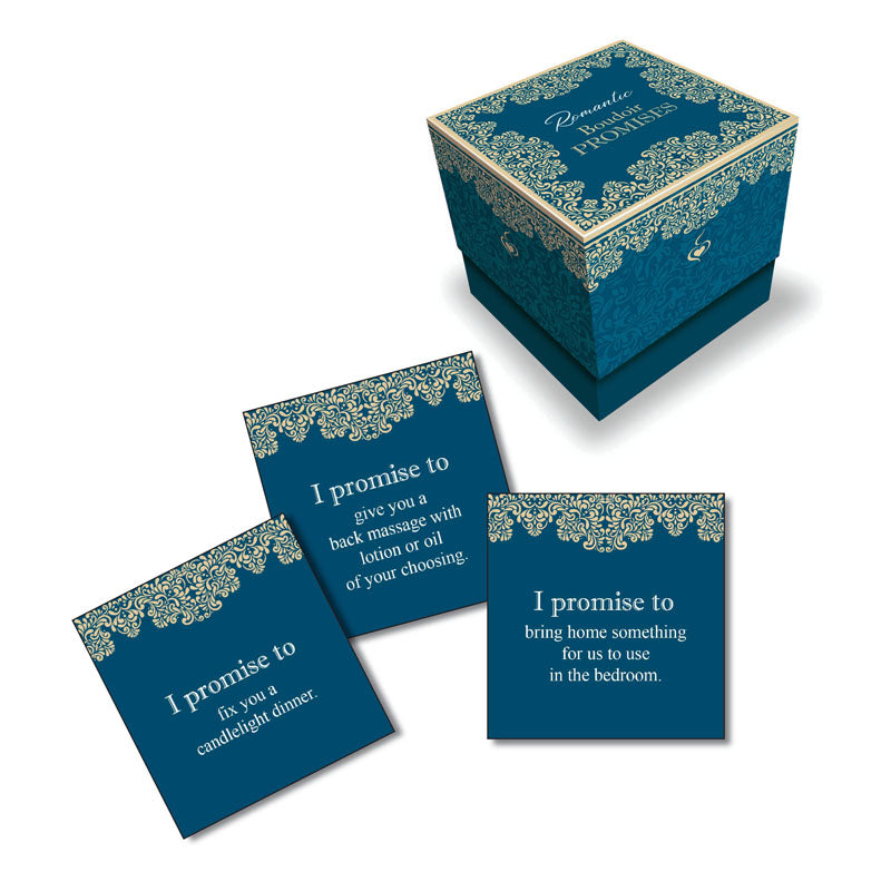 Behind Closed Doors - Romantic Boudoir Promises - Lovers Activity Cards - Set of 30 with promise cards and decorative box