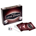 All Night Love Affair - Adult Card Game packaging with game die and cards to enhance intimate essentials for her.
