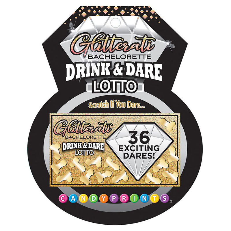 Glitterati - Drink And Dare Lotto - Hens Party Lotto Game with 36 exciting dares for fun party activities.