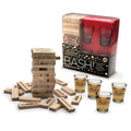 Happy Fucking Birthday Bash - Drinking Party Game with shot glasses and wooden blocks for adult party fun.