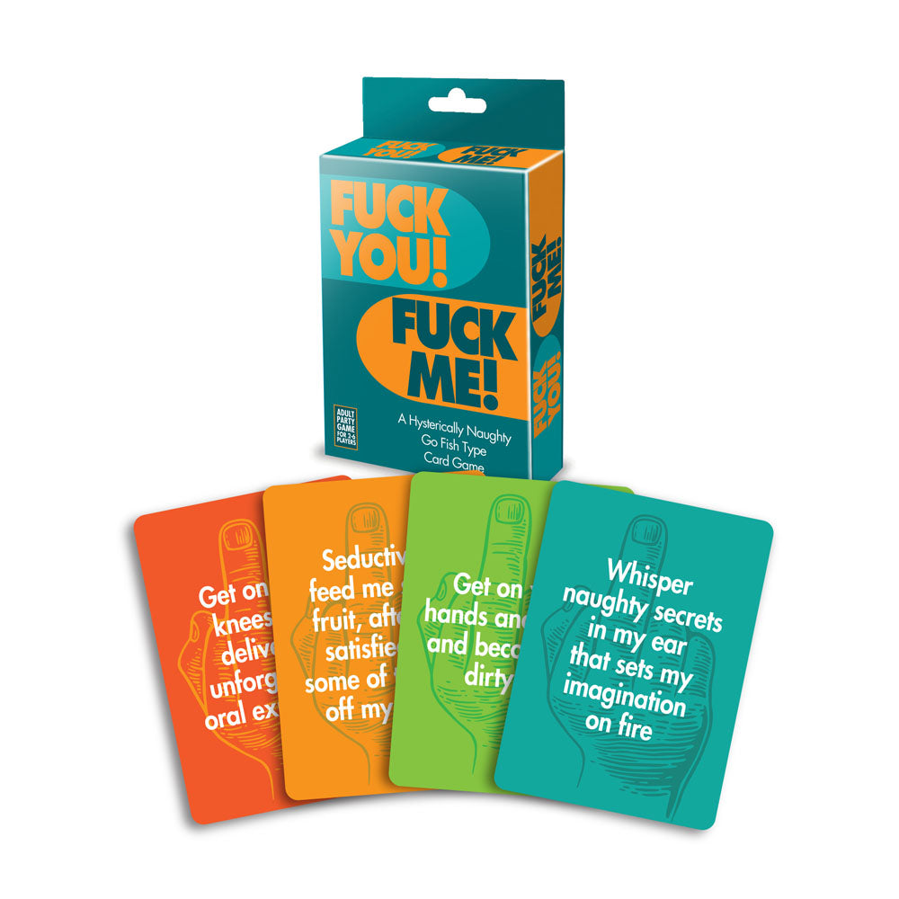 F*ck You, F*ck Me - Party Card Game with colorful provocative cards for fun game nights.