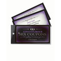 Adventurous Sex Coupons - Set of 15 Coupons featuring naughty fantasies for intimate moments.