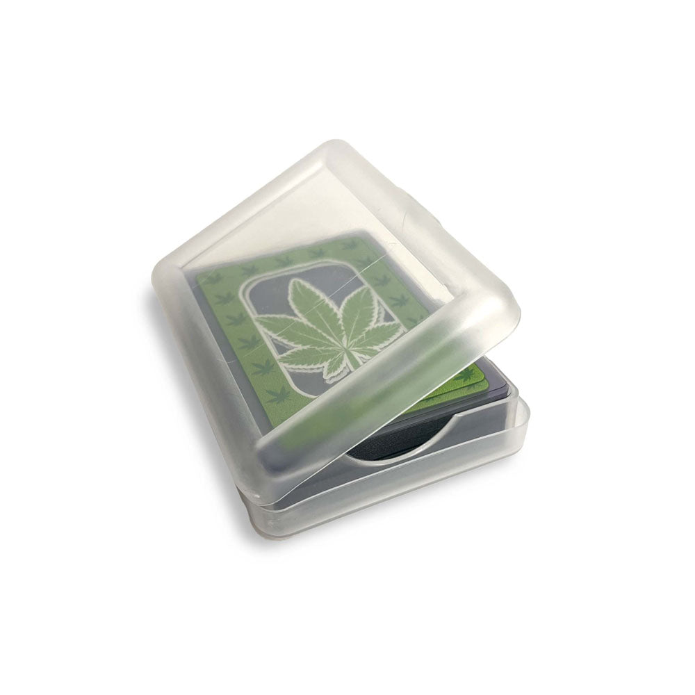 Pot Leaf Playing Cards - Waterproof Novelty Playing Cards in a clear protective case.