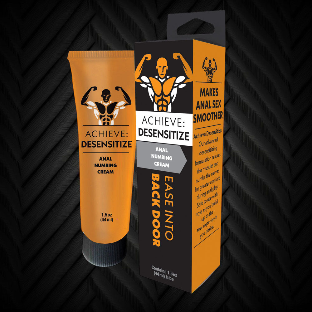 Achieve: Desensitize - Anal Numbing Cream 44 ml tube, ideal for anal desensitizing cream and smoother experiences.