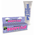 Booty Call Anal Numbing Gel for pleasure in a blue raspberry flavor, 44 ml tube and box for enhanced anal experiences.