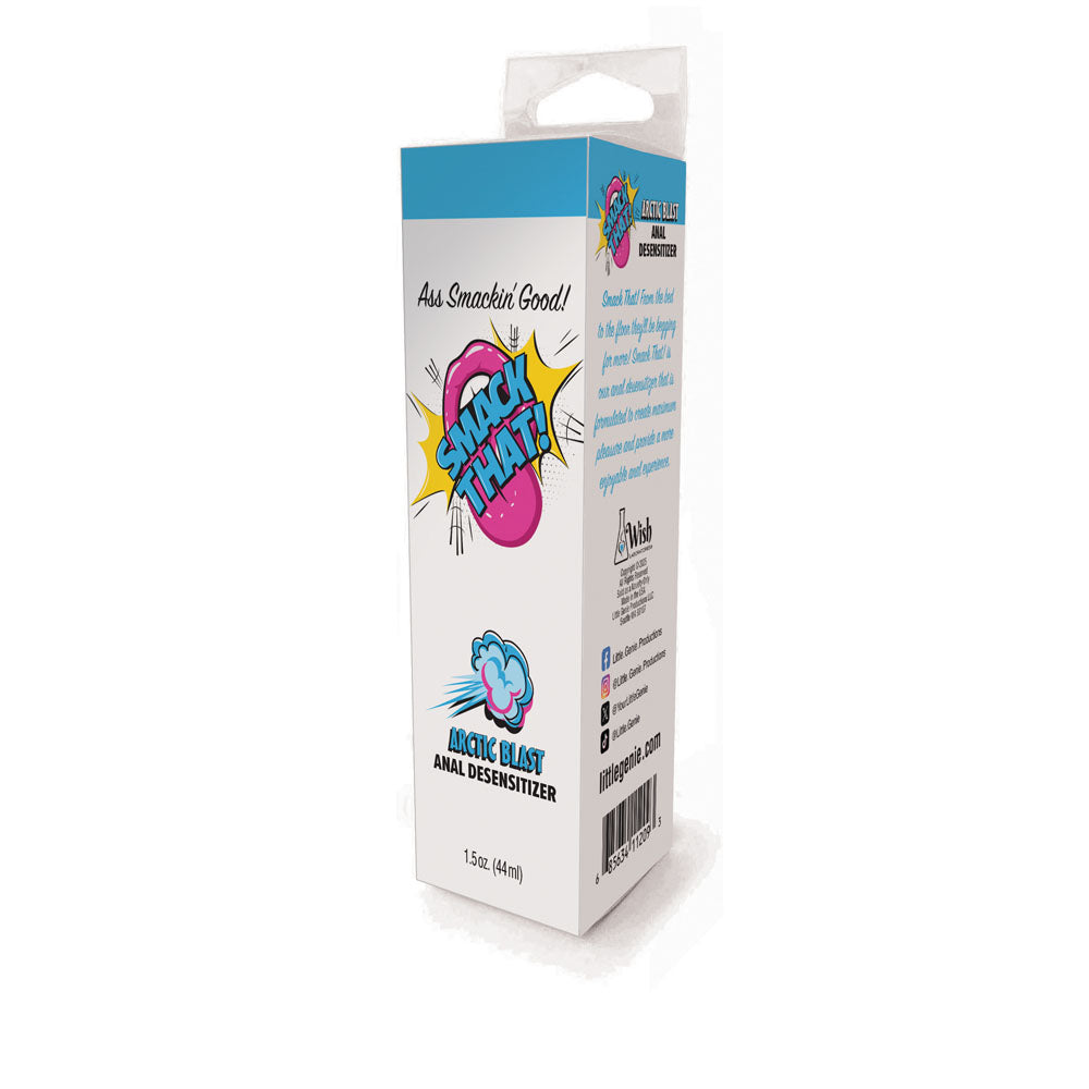 Smack That! Anal Desensitiser - Arctic Blast - Cooling Anal Desensitiser - 44 ml Tube packaging with vibrant design