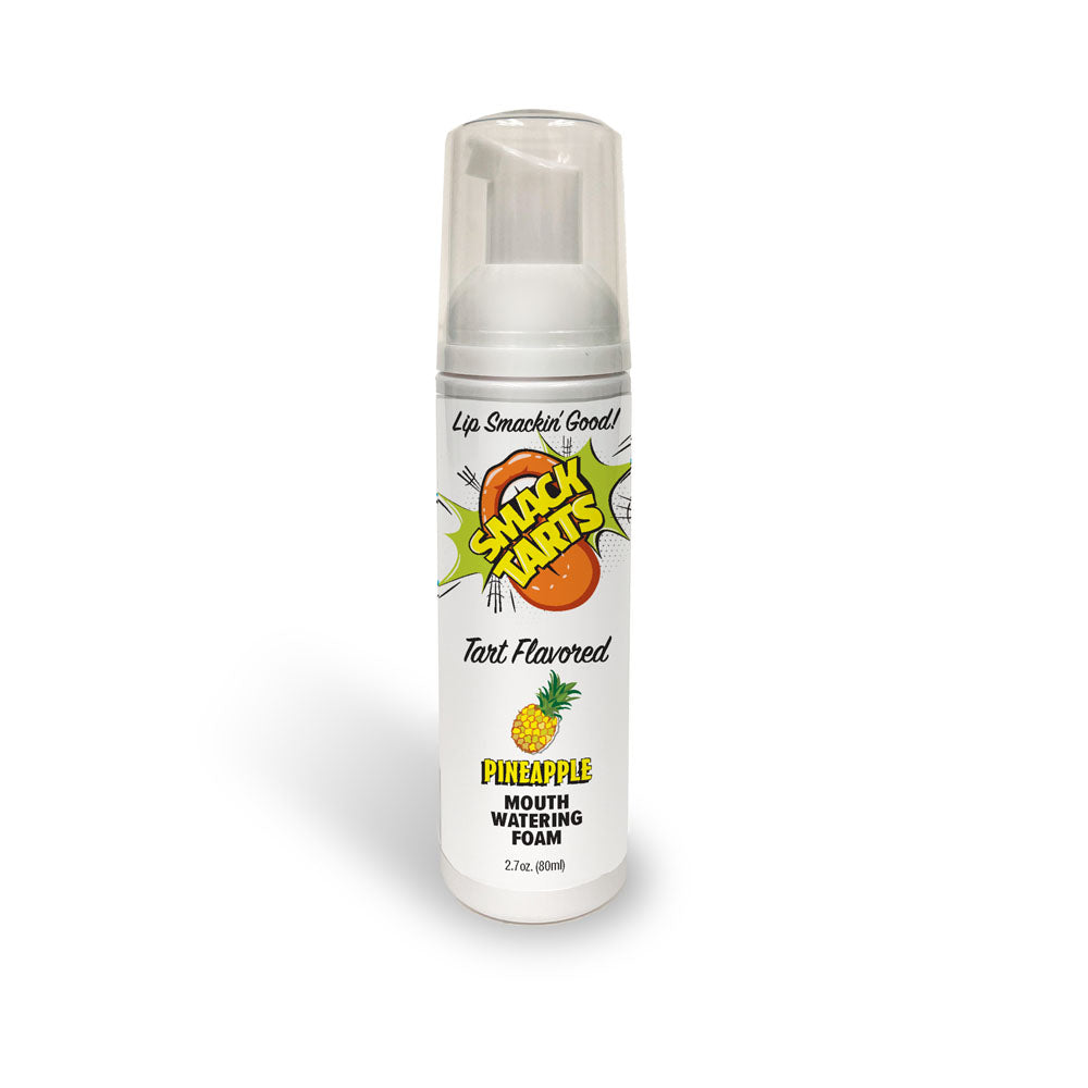 Smack Tarts Mouthwatering Foam in 80 ml bottle, pineapple flavored oral lubricant for enhanced oral pleasure.