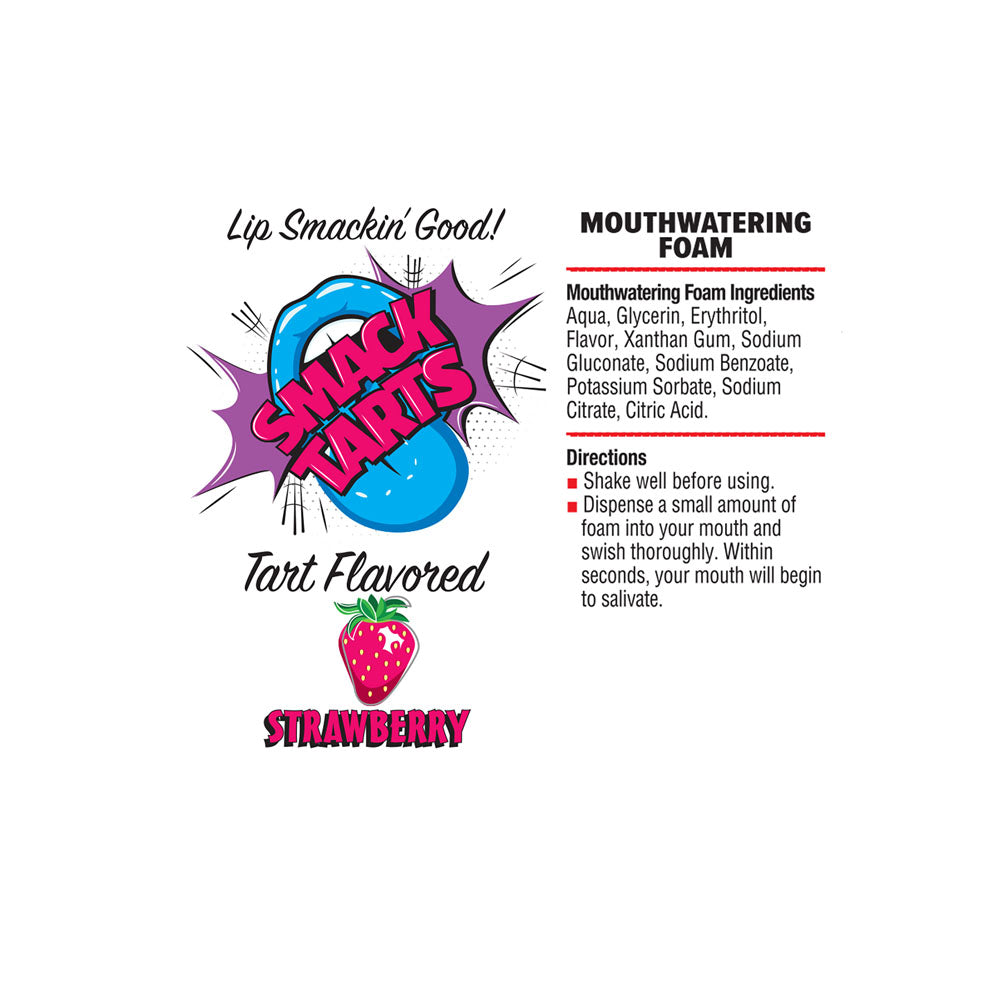 Smack Tarts sour strawberry mouth spray ingredients and directions for use on the label.