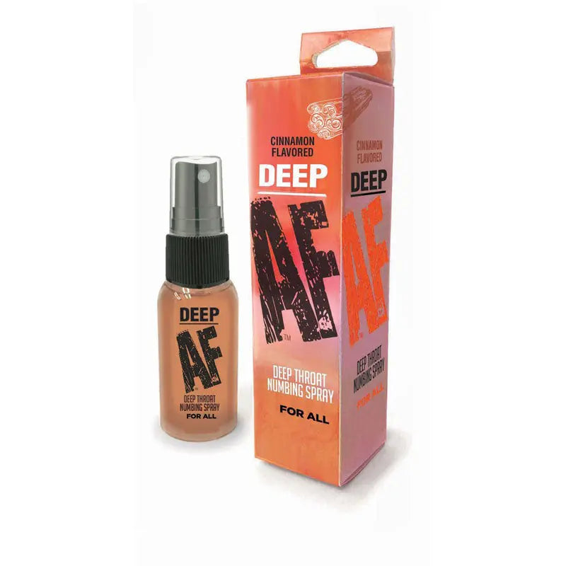 Deep AF - Cinnamon - Cinnamon Flavoured Deep Throat Spray - 29 ml Little Genie Discreet Intimate Essentials.