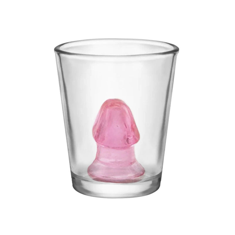 Super Fun Penis Shot Glasses featuring a pink penis design inside, perfect for fun penis shot glasses parties.